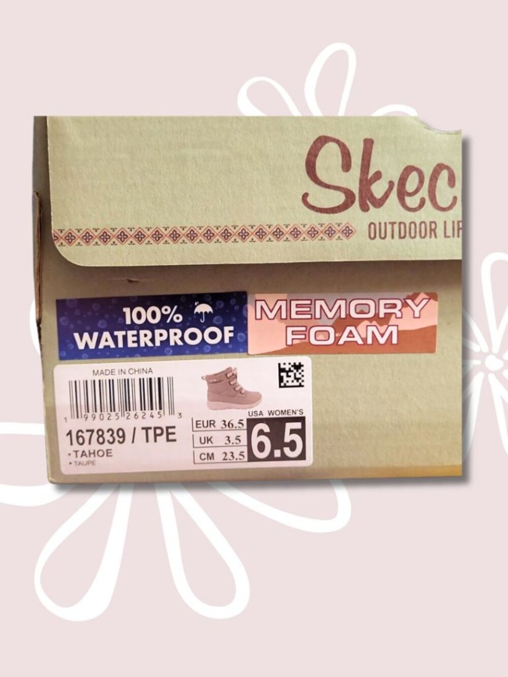 SKECHERS NWT Waterproof Tahoe Boots Size 6.5 Taupe - Picture 8 of 14